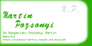 martin pozsonyi business card